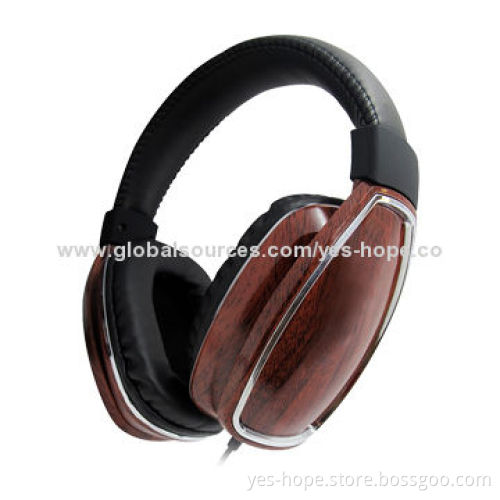 Full size real wood headphone from china headphone factory